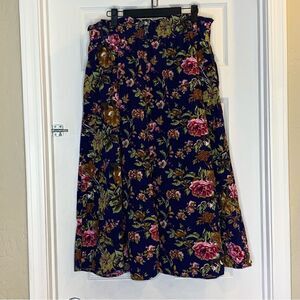Bugle Boy Skirt Vintage Floral Pattern Size Medium